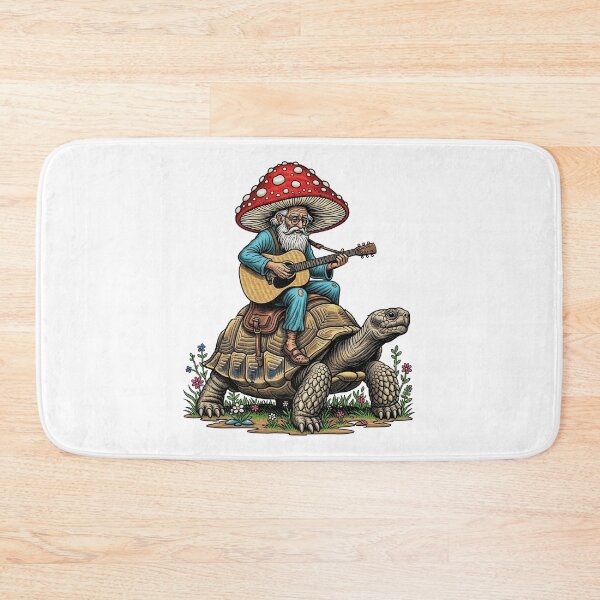Item preview, Mushroom Wizard Playing Guitar on Giant Tortoise designed and sold by TeeARTHY.