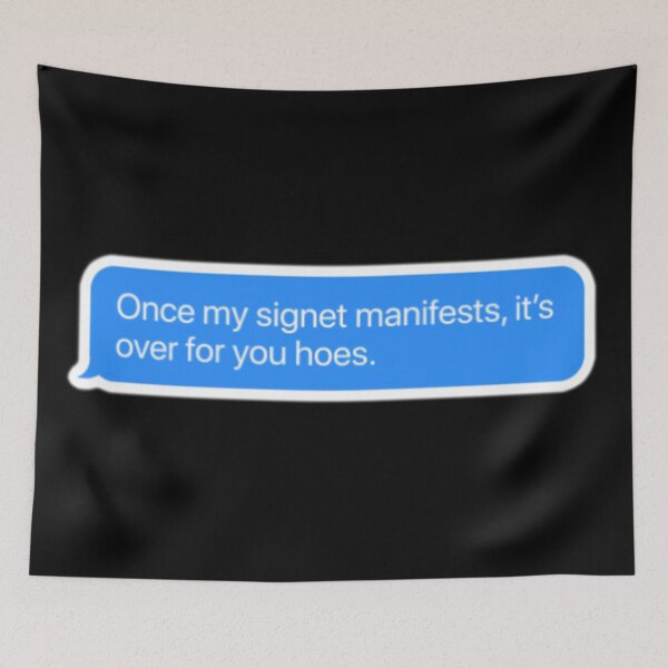 Item preview, Once My Signet Manifests Sticker | Fourth Wing Inspired iMessage Meme | Dragon Rider Booktok Humor designed and sold by theliteraryedit.