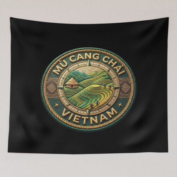 Item preview, Mù Cang Chải, Vietnam – Rice terraces & hut views designed and sold by Girih.