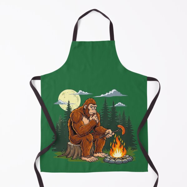 Item preview, Sasquatch Roasting Sausage at Campfire  designed and sold by TeeARTHY.