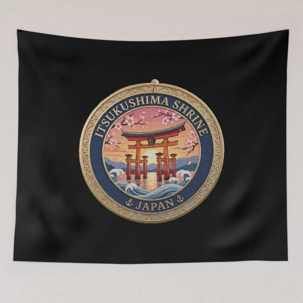 Item preview, Itsukushima Shrine, Japan – Torii Gate & Cherry Blossom Sky designed and sold by Girih.