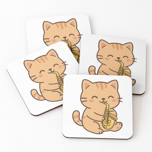 Item preview, Cat Playing a Saxophone designed and sold by Delamoon.