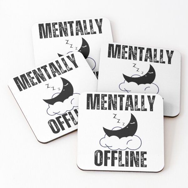 Item preview, Mentally Offline Sticker – Offline Mode Mood Humor Design designed and sold by GOTCHO1.