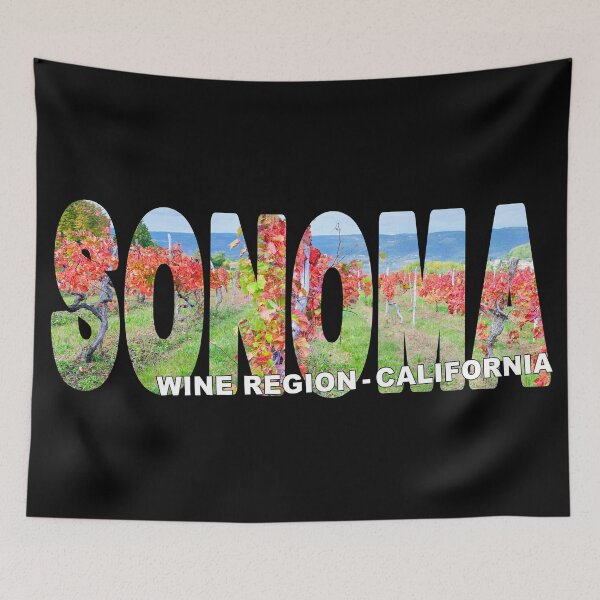 Item preview, SONOMA Wine Region California - Winery Vineyard in Fall Rolling Hills designed and sold by Adam Gormley.