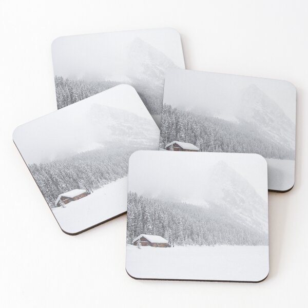 Item preview, Snow-Covered Cabin at Lake Louise designed and sold by The Wandering Lens.