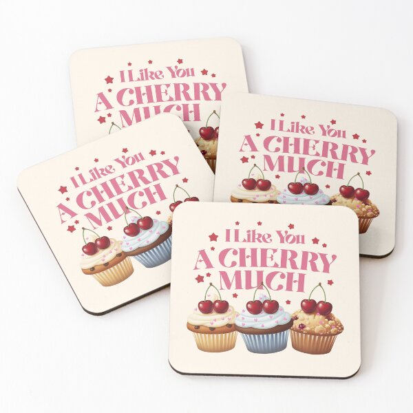 Item preview, I Like You A Cherry Much Cupcake Valentine designed and sold by LinaValearte.