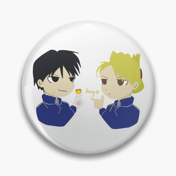 Item preview, Fullmetal Alchemist FMA Inspired collection: Funny Roy Mustang & Riza Hawkeye Cute Couple Royai Cute Match designed and sold by MoriTheCrafter.