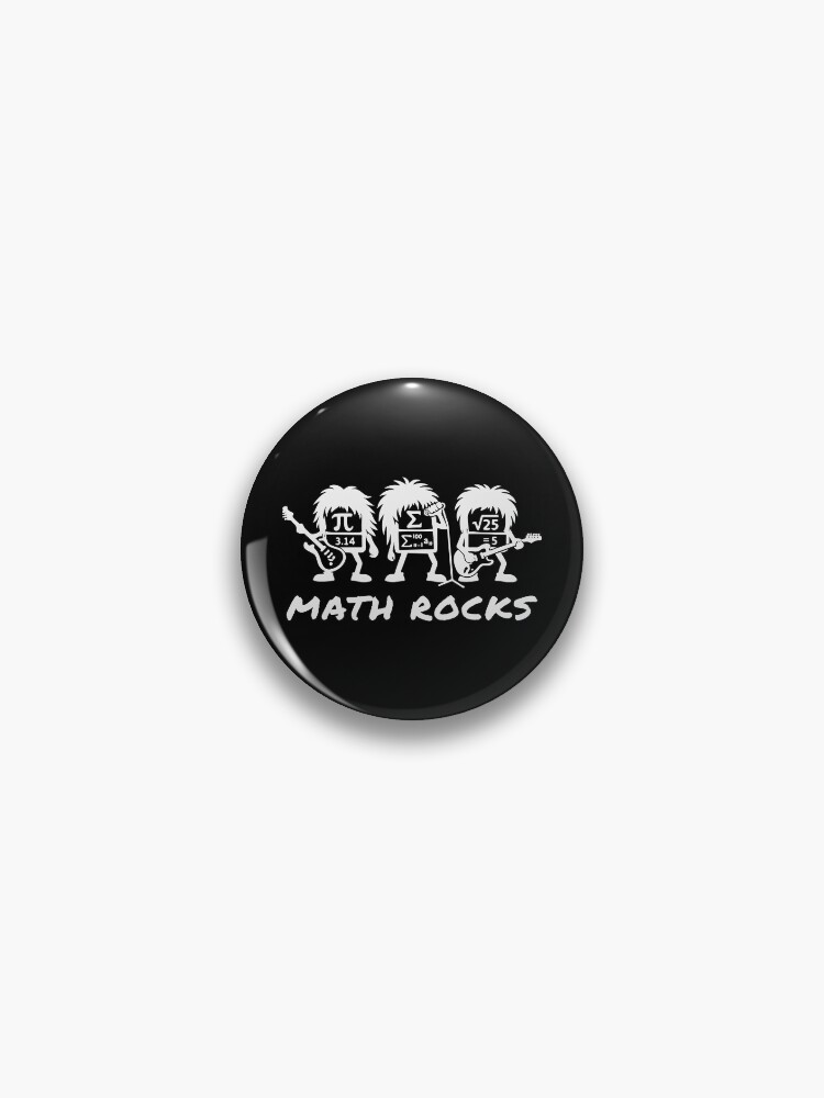 Thumbnail 1 of 3, Pin, Math Rocks Academic Rock Band Humor designed and sold by HandicraftArt.
