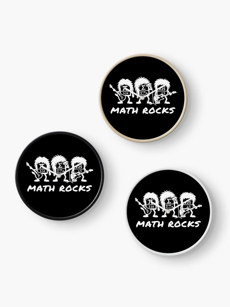 Thumbnail 3 of 4, Clock, Math Rocks Academic Rock Band Humor designed and sold by HandicraftArt.