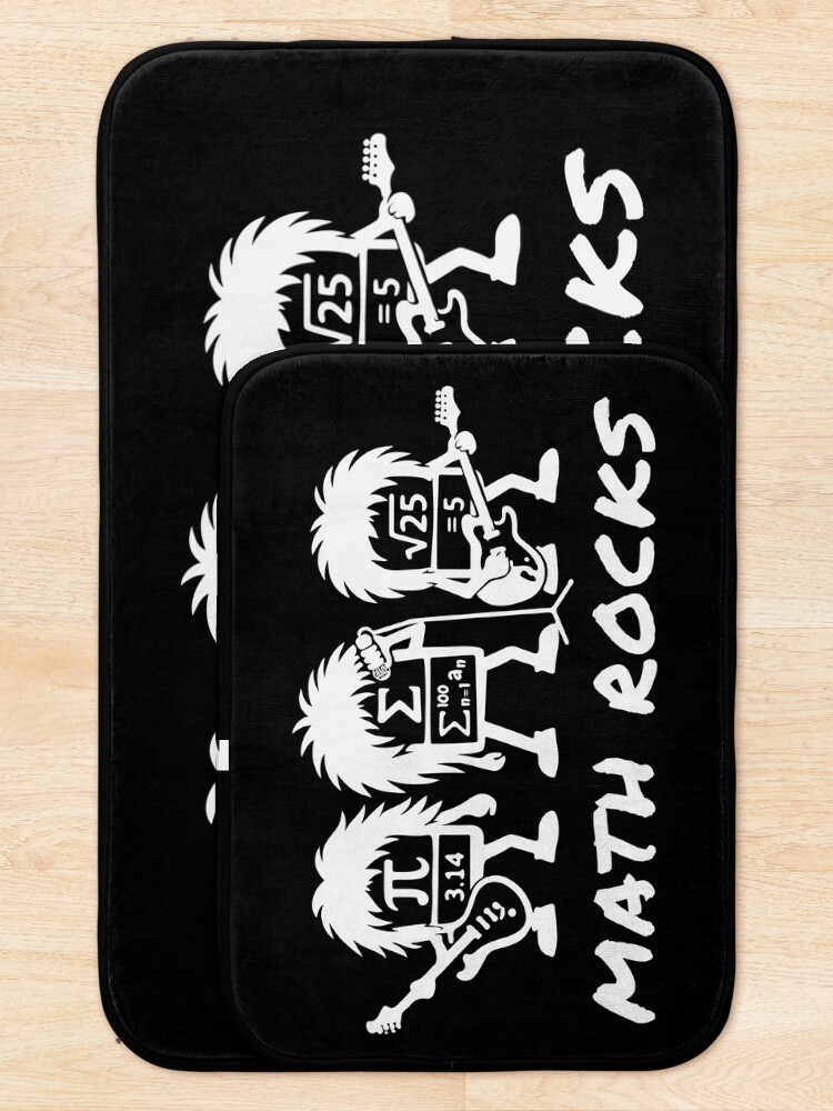 Thumbnail 5 of 6, Bath Mat, Math Rocks Academic Rock Band Humor designed and sold by HandicraftArt.