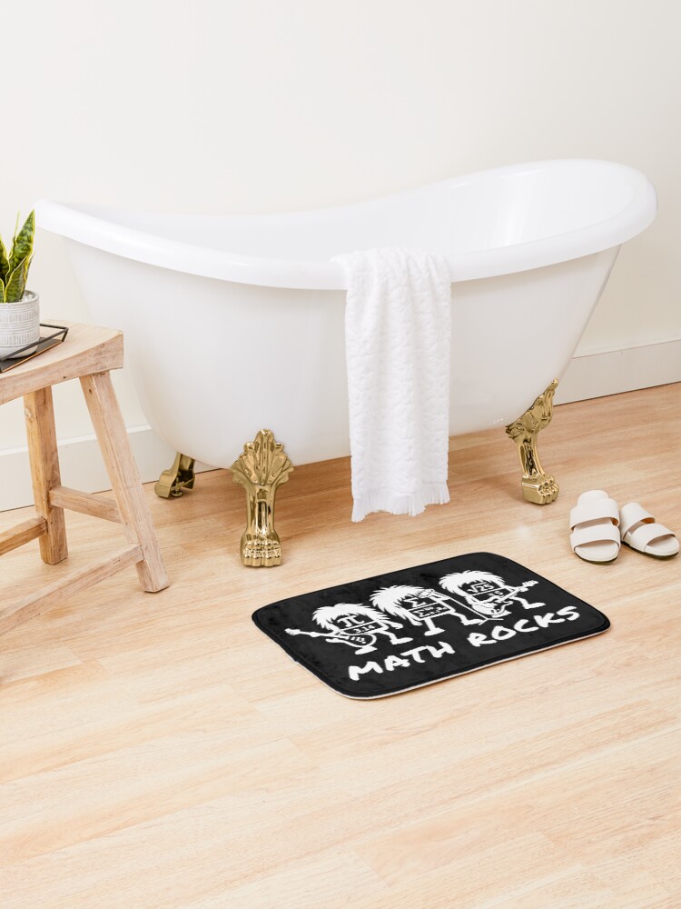 Thumbnail 2 of 6, Bath Mat, Math Rocks Academic Rock Band Humor designed and sold by HandicraftArt.