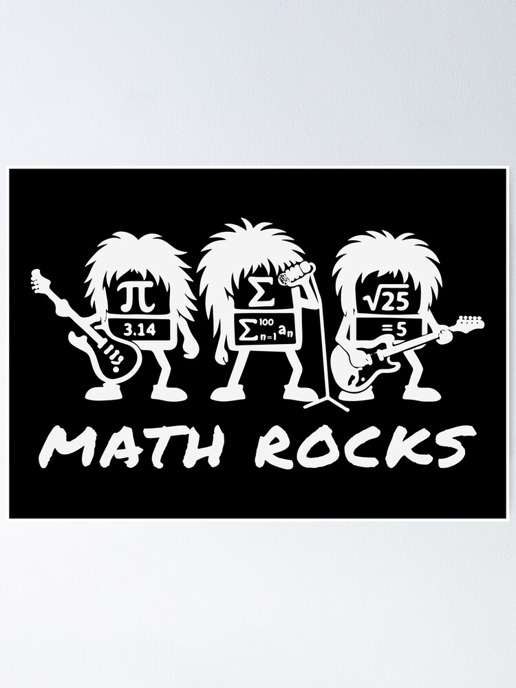 Thumbnail 1 of 3, Poster, Math Rocks Academic Rock Band Humor designed and sold by HandicraftArt.