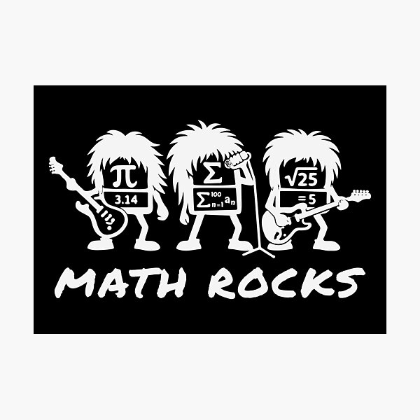 Item preview, Math Rocks Academic Rock Band Humor designed and sold by HandicraftArt.