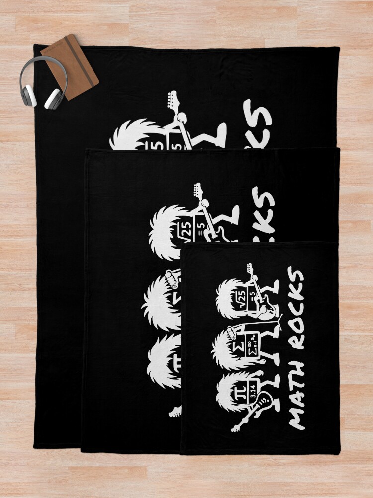 Thumbnail 5 of 6, Throw Blanket, Math Rocks Academic Rock Band Humor designed and sold by HandicraftArt.
