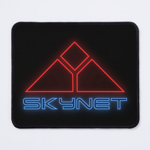 Item preview, Terminator Skynet 80s Retrowave Neon Logo designed and sold by Power Up Prints.