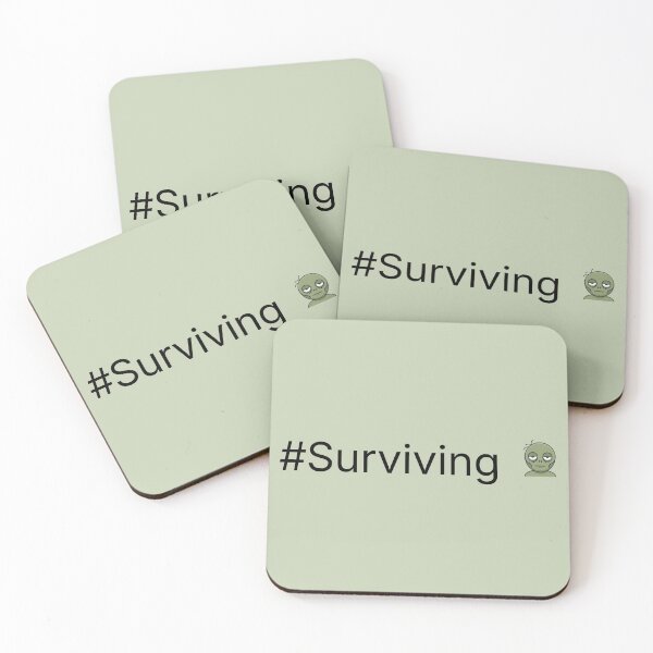 Item preview, #Surviving Zombie Minimal Design | Tired Deadpan Humuor designed and sold by MadeInNapTime.