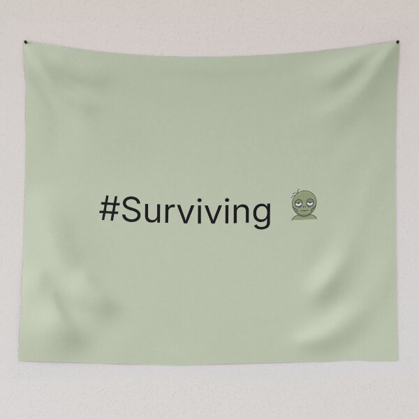 Item preview, #Surviving Zombie Minimal Design | Tired Deadpan Humuor designed and sold by MadeInNapTime.