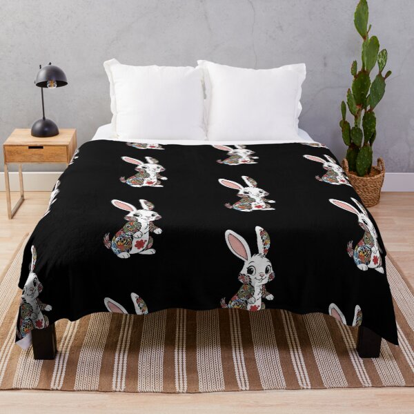 Item preview, Cute Bunny rabbit Japanese bodysuit tattoo designed and sold by RichTeeDesigns.
