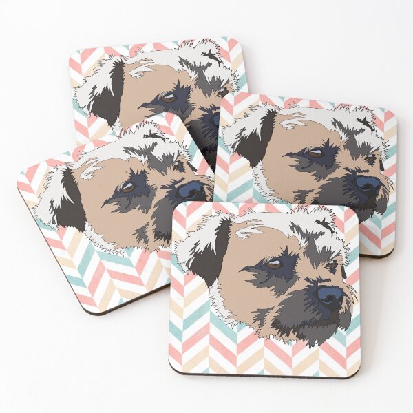 Item preview, of Terrier mutt pastelpattern designed and sold by LeahcarsArt.