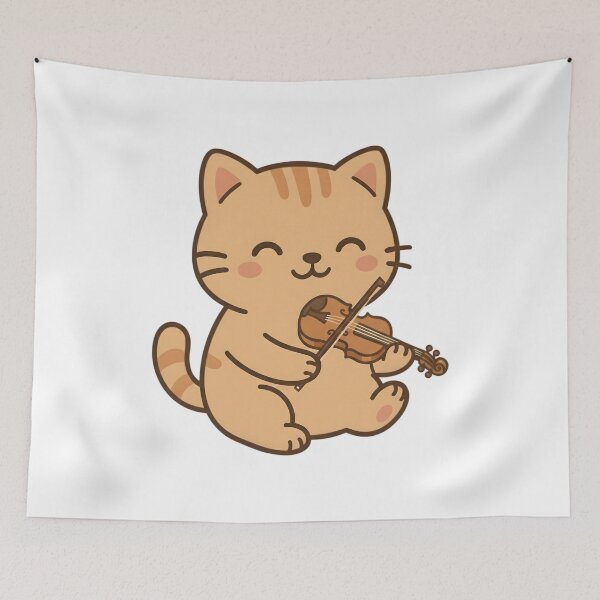 Item preview, Cat Playing a Violin designed and sold by Delamoon.