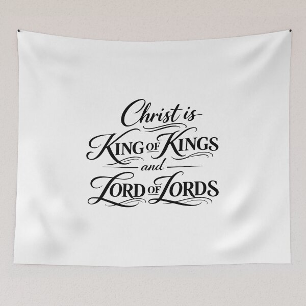 Item preview, Christ Is King of Kings and Lord of Lords – Christian Typography T-Shirt designed and sold by javamartini.