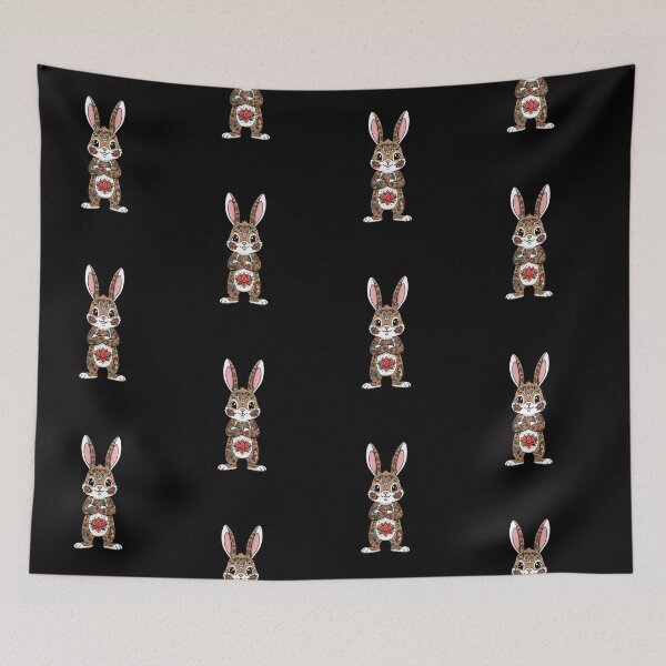 Item preview, Cute Bunny rabbit traditional bodysuit tattoo designed and sold by RichTeeDesigns.