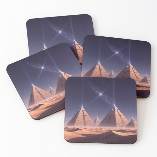 Item preview, Ancient Galactic Signal: Sci-Fi Desert Pyramids designed and sold by KYOFRAME.