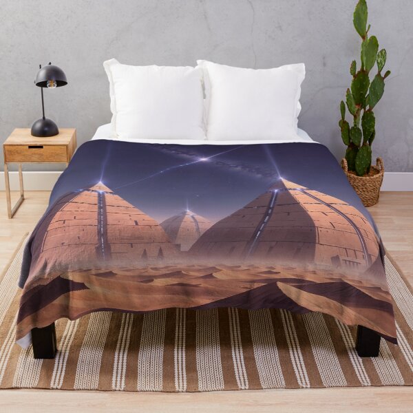 Item preview, Ancient Galactic Signal: Sci-Fi Desert Pyramids designed and sold by KYOFRAME.