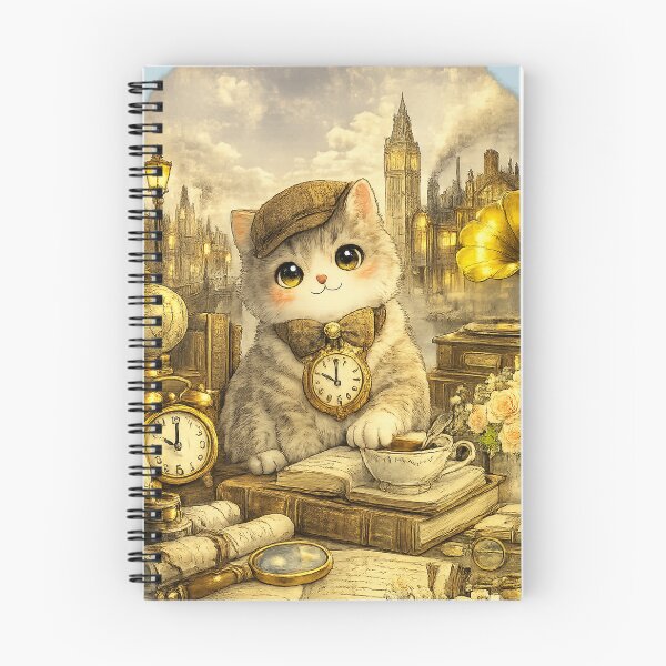Item preview, Antique British Shorthair Cat – Kawaii Vintage Illustration designed and sold by Paws-nd-Prints.