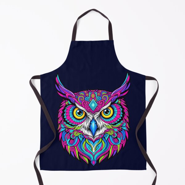 Item preview, Psychedelic Animal Art Print - OWL 03 designed and sold by Mindwork Creative Arts.