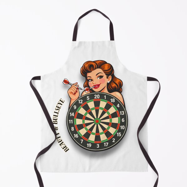 Item preview, Beauty & Bullseye – Pin-Up Darts Retro Design designed and sold by GreennieArt.