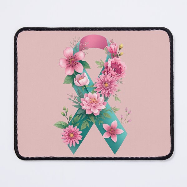 Item preview, Beautiful Floral Metastatic Breast Cancer Ribbon designed and sold by Inspired2Live.