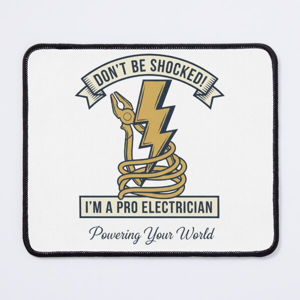 Item preview, Pro Electrician - Don't Be Shocked Lighting Bolt Design designed and sold by Pixel & Beyond.