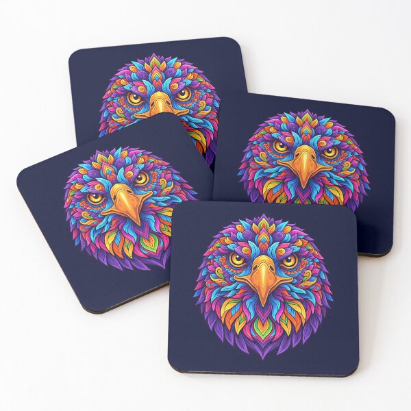 Item preview, Psychedelic Animal Art Print - EAGLE 01 designed and sold by Mindwork Creative Arts.