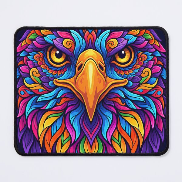 Item preview, Psychedelic Animal Art Print - EAGLE 01 designed and sold by Mindwork Creative Arts.