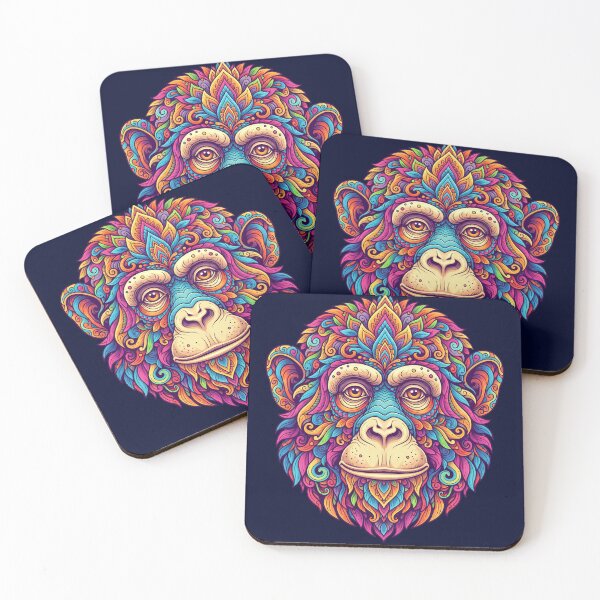 Item preview, Psychedelic APE - Animal Art Print designed and sold by Mindwork Creative Arts.