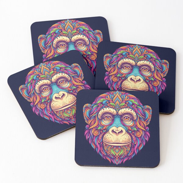 Item preview, Animal Art Print - Psychedelic APE designed and sold by Mindwork Creative Arts.
