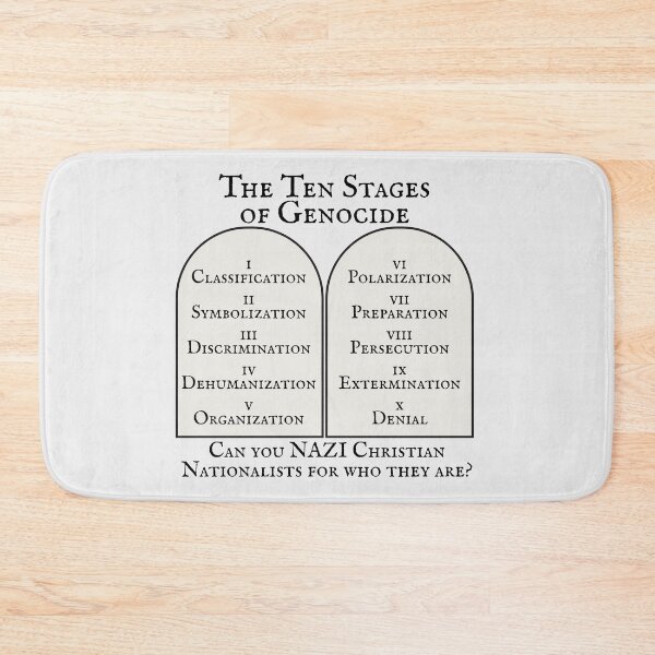 Item preview, The Ten Stages of Genocide - Can you NotSee Christian Nationalists for who they are? designed and sold by EvergreenRevolt.
