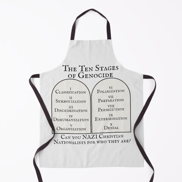 Item preview, The Ten Stages of Genocide - Can you NotSee Christian Nationalists for who they are? designed and sold by EvergreenRevolt.