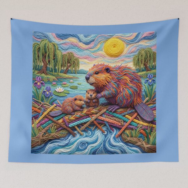 Item preview, Yarn Beavers Build a Yarn Dam designed and sold by Tridentulus.