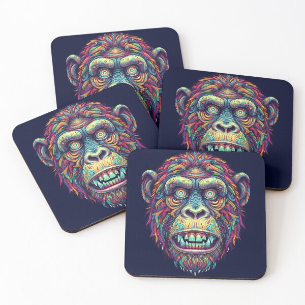 Item preview, Psychedelic APE - Animal Art Print designed and sold by Mindwork Creative Arts.