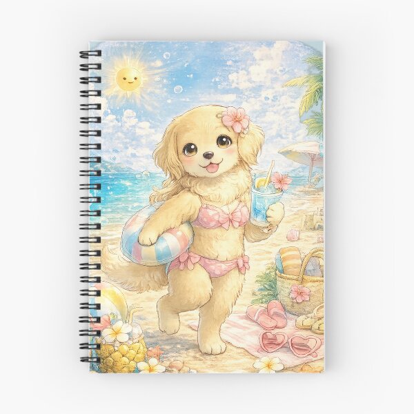 Item preview, Bikini Golden Retriever – Kawaii Summer Beach Dog Art designed and sold by Paws-nd-Prints.