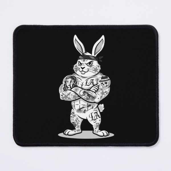 Item preview, Gangster Bunny rabbit traditional bodysuit tattoo designed and sold by RichTeeDesigns.