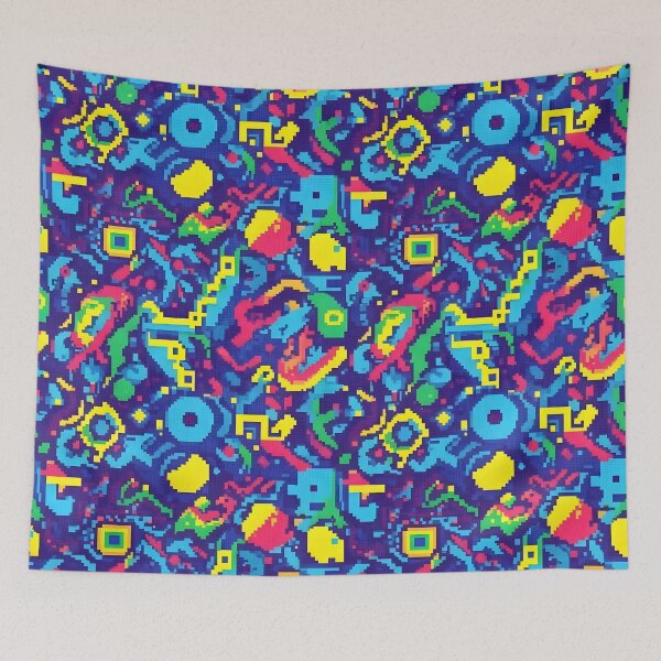 Item preview, Pixel Glitch Arcade Chaos Seamless Pattern designed and sold by Brendan Arthur Ring.