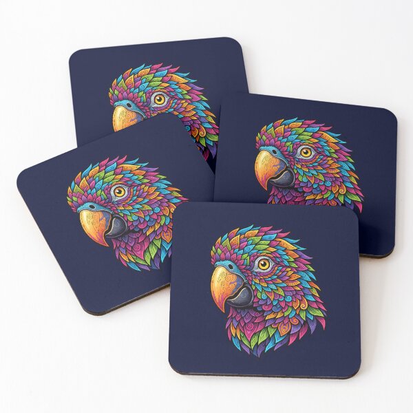Item preview, Animal Art Print Psychedelic - PARROT 01 designed and sold by Mindwork Creative Arts.