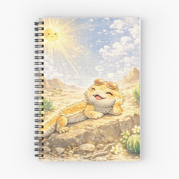 Item preview, Bright Bearded Dragon – Kawaii Desert Lizard Under the Sun designed and sold by Paws-nd-Prints.