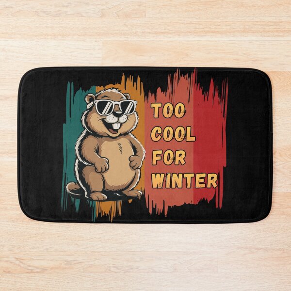 Item preview, Cool Groundhog - Too Cool For Winter Retro Style designed and sold by TherezaDesign.