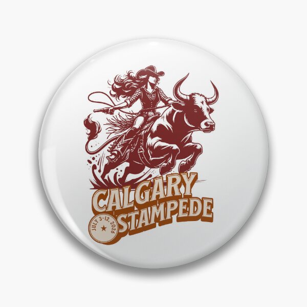 Item preview, Calgary Stampede Cowgirl Bull Ride Poster – Western Rodeo Vibes designed and sold by Analog Aura .