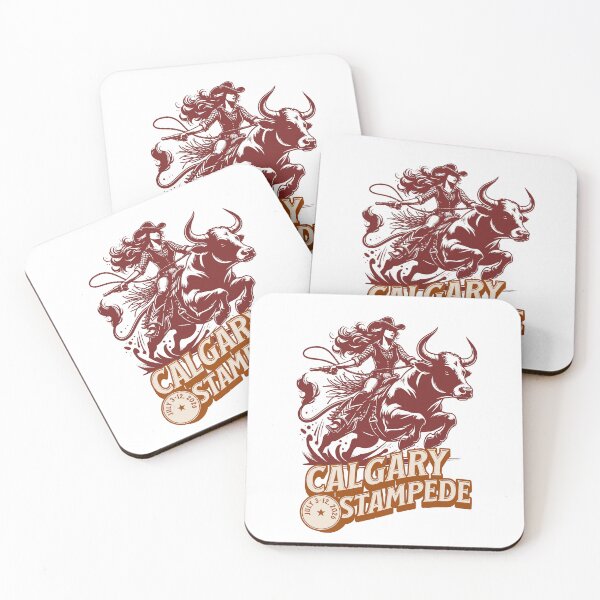 Item preview, Calgary Stampede Cowgirl Bull Ride Poster – Western Rodeo Vibes designed and sold by Analog Aura .