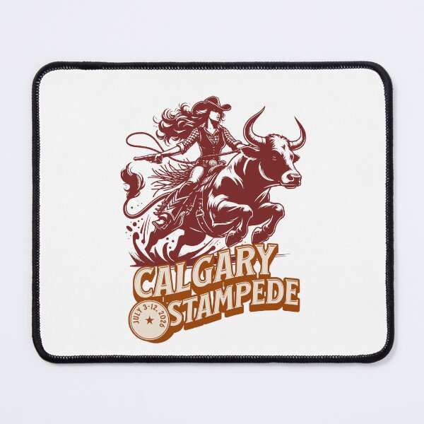 Item preview, Calgary Stampede Cowgirl Bull Ride Poster – Western Rodeo Vibes designed and sold by Analog Aura .